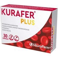 Sikurafarm Kurafer Plus Integratore Ferro e Vitamina C, 30 Capsule
