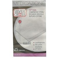 Silver Cross Optima Compresse Sterili Di Garza Idrofila 10 X 10 cm 25 Pezzi