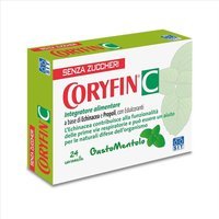 Sit Laboratorio Farmaceutico Coryfin C caramelle - Integratore al mentolo per la gola, 24 caramelle