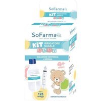 SoFarmaPiù Kit Irrigatore Nasale Soluzione Isotonica + Siringa