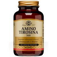 Solgar Amino Tirosina 500 Integratore Alimentare, 50 Capsule Vegetali