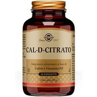 Solgar Cal D Citrato Integratore di Calcio Citrato e Vitamina D3, 60 Tavolette