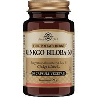 Solgar Ginkgo Biloba 60 Integratore Alimentare, 60 Capsule Vegetali