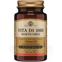 Solgar Vita D3 1000 Integratore Alimentare, 100 Tavolette Masticabili