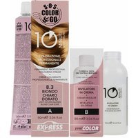 SOS Color & Go Set Colorazione Permanente in 10 Minuti 8.3 Biondo Chiaro Dorato