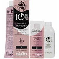 SOS Color & Go Set Colorazione Permanente in 10 Minuti Colore 1.0 Nero