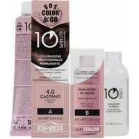 SOS Color & Go Set Colorazione Permanente in 10 Minuti Colore 4.0 Castano