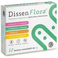 SPA Dissen Flora Integratore Alimentare Equilibrio Intestinale, 12 Bustine