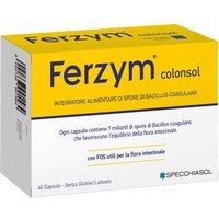 Specchiasol Ferzym Colonsol Integratore Alimentare, 40 Capsule