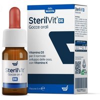 Sterilfarma Gocce Sterilvit DK - Integratore di vitamina D3 e K per le ossa, flacone da 5 ml