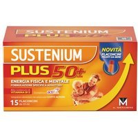 Sustenium Plus 50+ Integratore Energia Fisica e Mentale, 15 flaconcini