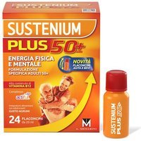 Sustenium Plus 50+ Integratore Energizzante per Adulti 50+ con Actiful Vitamine e Minerali, 24 Flaconcini