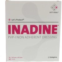 Systagenix Inadine Medicazione non Aderente PVP-I 9,5 x 9,5cm, 10 medicazioni
