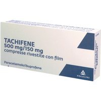 Tachifene 500mg + 150mg Paracetamolo + Ibuprofene Antipiretico e Analgesico, 16 compresse