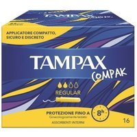 Tampax Compak - Regular Assorbenti Interni per Flusso da Leggero a Medio, 16 assorbenti