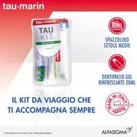 Tau-marin Tau-Kit Medio Spazzolino Medio + Dentifricio alle 12 Erbe 20ml