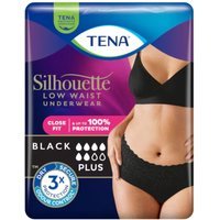 Tena Silhouette - Plus Noir Vita Bassa Mutandine Assorbenti Femminili Taglia L, 10 mutandine