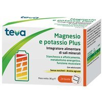 Teva Magnesio Potassio Plus Integratore Alimentare, 24 bustine