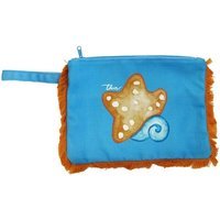 Thun Pochette 4 stella marina - Pochette blu con motivo marino e laccetto da polso, 1 pezzo