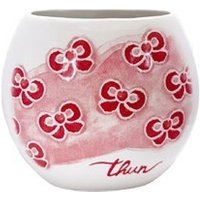 THUN Porta Spazzolino Fiocchi Rossi Contenitore in Ceramica per Bagno