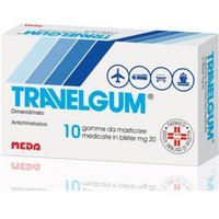 Travelgum 20 mg Dimenidrinato Antichinetosico, 10 Gomme da Masticare
