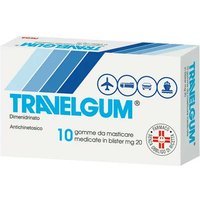 Travelgum 20 mg Dimenidrinato Antichinetosico, 10 Gomme da Masticare