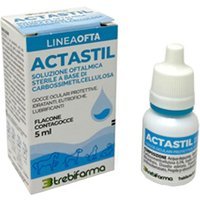 Trebifarma Actastil - Trebifarma soluzione oftalmica idratante per uso veterinario, 5 ml