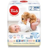 Trudi Baby Care - Pannolini Mini Taglia 2 3-6Kg, 18 pannolini