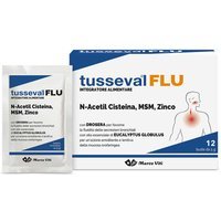 Tusseval Flu Integratore Alimentare Secrezioni Bronchiali, 12 Bustine