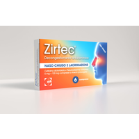 UCB Pharma Zirtec Decongestionante - Antistaminico per la rinite e il naso chiuso, 6 compresse