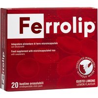 Uga Nutraceuticals Ferrolip - Integratore di ferro microincapsulato, 20 bustine orosolubili