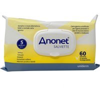Uniderm Anonet - Salviette Carta Igienica Umidificata, 60 Salviette