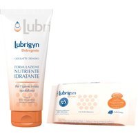 Uniderm Lubrigyn cofanetto per l'igiene intima - Detergente intimo oleolatte Uniderm, 200 ml e 15 salviette
