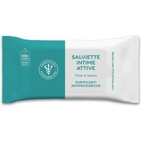 Unifarco Salviette Intime Attive - Purificanti e antimicrobiche con timo e salvia, 15 salviette