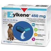 Vetoquinol Zylkene 450 mg cani - Mangime complementare per la gestione dello stress, 20 capsule