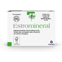 Viatris Estromineral Integratore Menopausa Isoflavoni di Soia, 20 Compresse