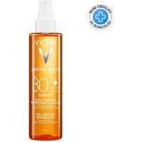 Vichy Capital Soleil - Cell Protect Olio Invisibile SPF30 Olio Solare Alta Protezione Viso Corpo Capelli, 200ml