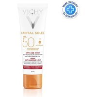 Vichy Capital Soleil - Crema Viso Anti-Età Abbronzatura Intensa SPF 50, 50ml