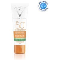 Vichy Capital Soleil - Trattamento Opacizzante 3 in 1 Effetto MAT SPF 50+, 50ml