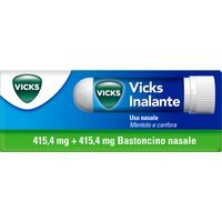 Vicks Inalante Bastoncino Nasale 415,4mg+415,4mg Mentolo e Canfora Libera il Naso, 1 Tubo