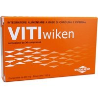Vitiwiken Wikenfarma integratore curcuma - Integratore alimentare antiossidante, 30 compresse