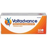 Voltadvance Antinfiammatorio 25mg Diclofenac Dolore Cervicale Mal di Schiena Mal di Testa, 30 Compresse