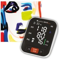 Wellion Wave Design Misuratore di Pressione Sfigmomanometro da Braccio con Bracciale Misura 22-42 cm