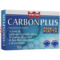 Winter Carbon Plus Pancia Piatta - Integratore per gas intestinali e flatulenza, 30 capsule