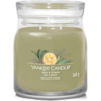 Yankee Candle Sage & Citrus Candela Profumata Media, 368g