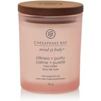 Yankee Candle Stillness & Purity - Candela Profumata Acqua di Rose Piccola, 96g