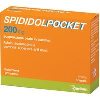 Zambon SpididolPocket 200mg Ibuprofene Dolore Influenza e Raffreddore, 12 Bustine