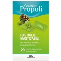 Zeta Farmaceutici Golasept Propoli Pastiglie Masticabili Gusto Balsamico, 20 Compresse