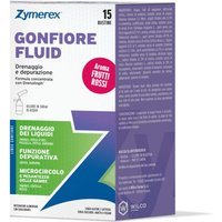 Zymerex Gonfiore - Fluid Integratore Alimentare Drenante e Depurativo gusto Frutti Rossi, 15 busitne