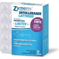 Zymerex Intolleranze - Lattosio Integratore Complesso Enzimatico, 20 Compresse